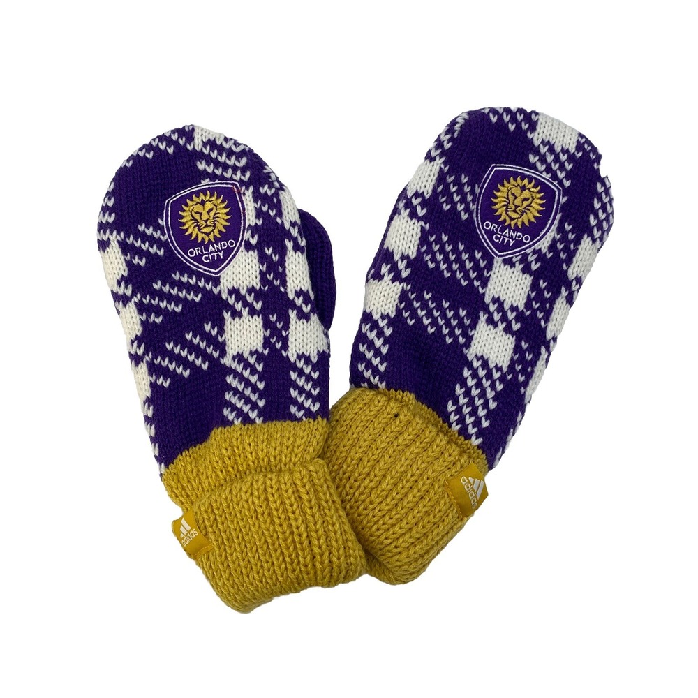 MLS Orlando City SC Womans Winter Mitten Gloves Handband Bundle Purple ZooZatz